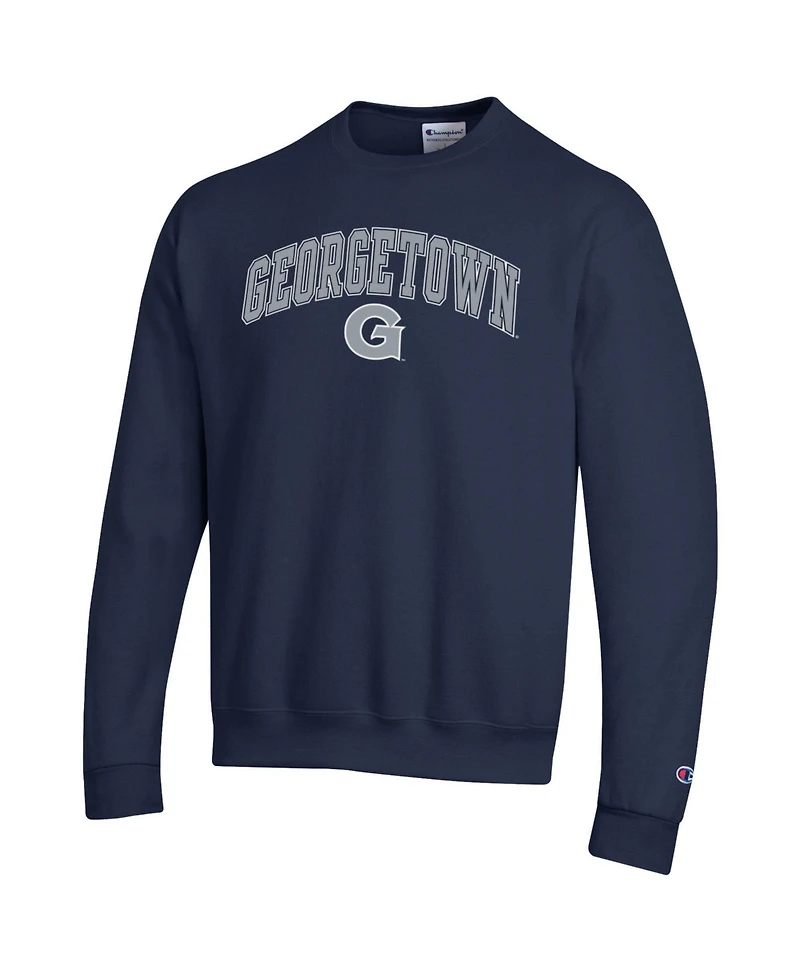 Champion Men's Champion Navy Georgetown Hoyas Arch Over Logo Pullover Sweatshirt