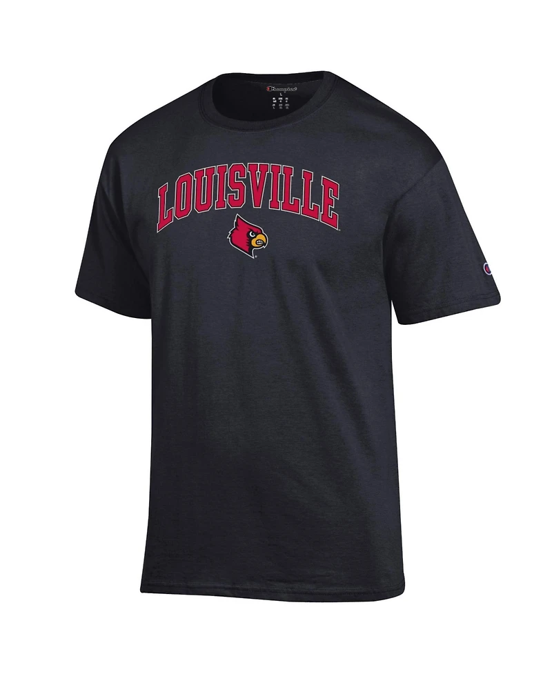 Champion Men's Champion Black Louisville Cardinals Arch Over Logo T-Shirt