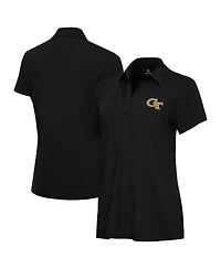 Antigua Women's Black Georgia Tech Yellow Jackets Era Polo Shirt