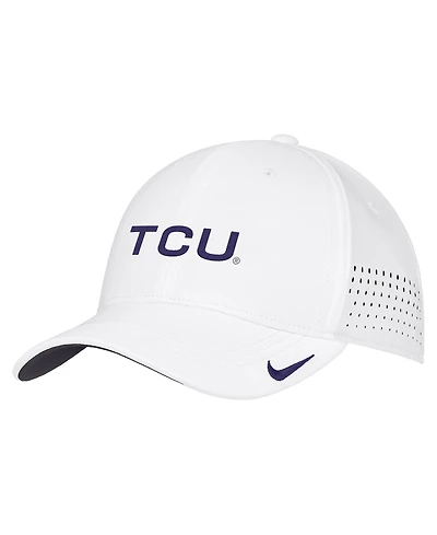Nike Men's White Tcu Horned Frogs 2026 On-Field AeroBill SwooshFlex Dri-fit Hat
