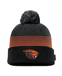 Nike Men's Black Oregon State Beavers 2026 On-Field Peak Cuffed Knit Hat with Pom