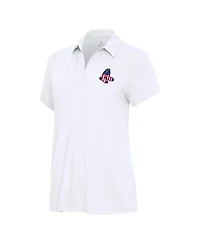 Antigua Women's White Boston Red Sox Era Stars and Stripes Team Logo Polo Shirt