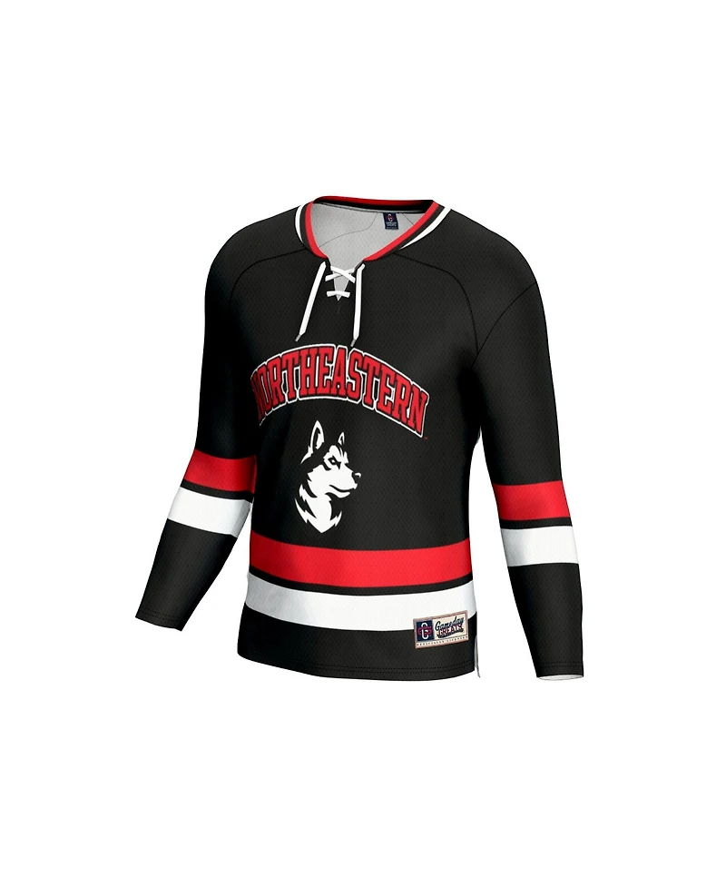 Gameday Greats Men's and Women's Black Northeastern Huskies Lightweight Hockey Team Fashion Jersey