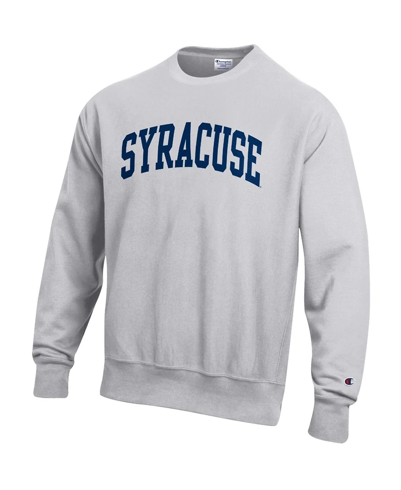 Champion Men's Gray Syracuse Orange Reverse Weave Fleece Sweatshirt
