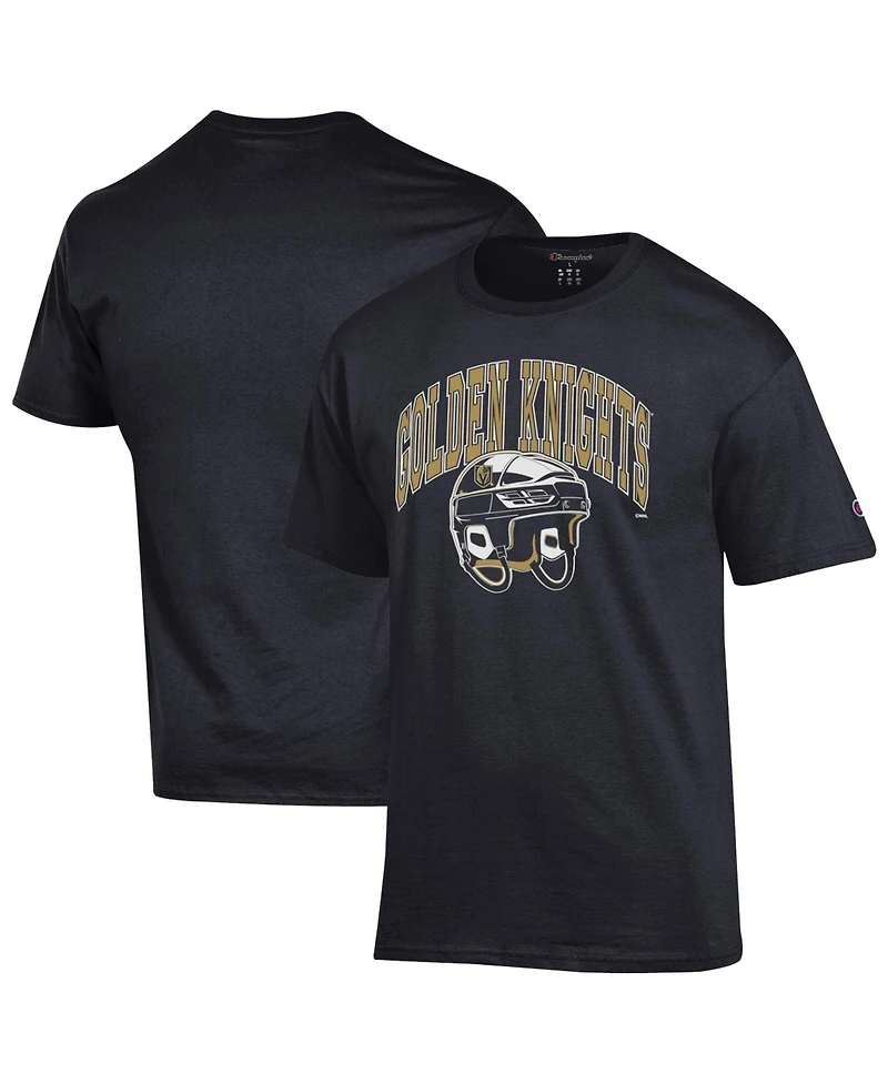 Champion Men's Black Vegas Golden Knights Helmet T-Shirt