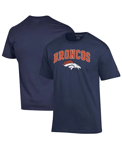 Champion Men's Navy Denver Broncos Arch Over Logo T-Shirt