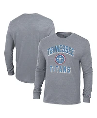 Champion Men's Charcoal Tennessee Titans Ultimate Tri-Blend Long sleeves T-Shirt