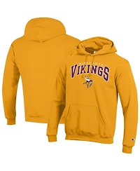 Champion Men's Gold Minnesota Vikings Power Blend Arch over Logo Hoodie
