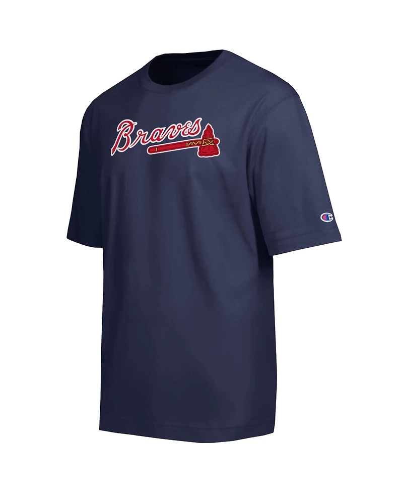 Champion Men's Navy Atlanta Braves All Star Chenille Wordmark T-Shirt