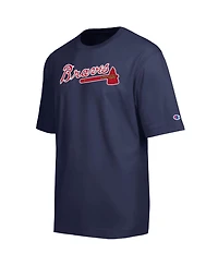 Champion Men's Navy Atlanta Braves All Star Chenille Wordmark T-Shirt