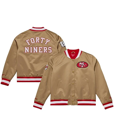 Mitchell & Ness Women's San Francisco 49ers 80th Anniversary Satin Full-Snap Jacket