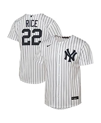 Nike Big Boys and Girls Ben Rice White New York Yankees Home Replica Jersey