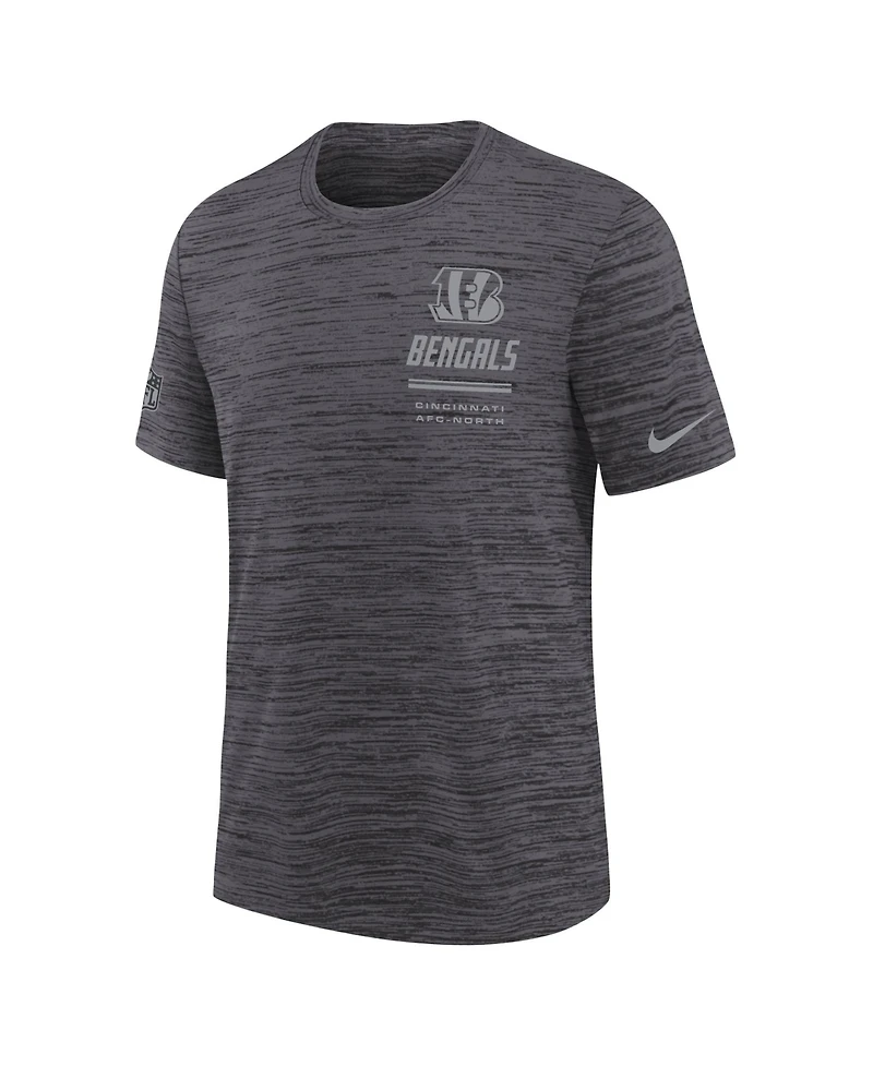 Nike Big Boys and Girls Black Cincinnati Bengals Sideline Velocity Dri-fit T-Shirt