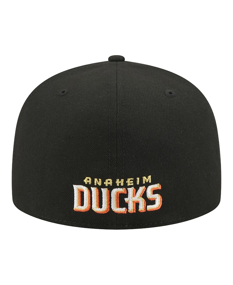 New Era Men's Black Anaheim Ducks Zamboni 59FIFTY Fitted Hat