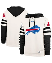 '47 Brand Men's Cream Buffalo Bills Split Zone Cornerback Duo Lacer Hoodie
