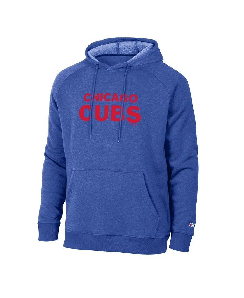 Champion Men's Royal Chicago Cubs Triumph Tri-Blend Raglan Hoodie