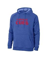 Champion Men's Royal Chicago Cubs Triumph Tri-Blend Raglan Hoodie