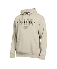 Champion Men's Oatmeal Georgia Bulldogs All-Star Neutral Stack Hoodie