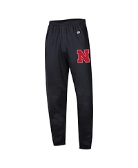 Champion Men's Black Nebraska Huskers Powerblend Banded Fleece Sweatpants