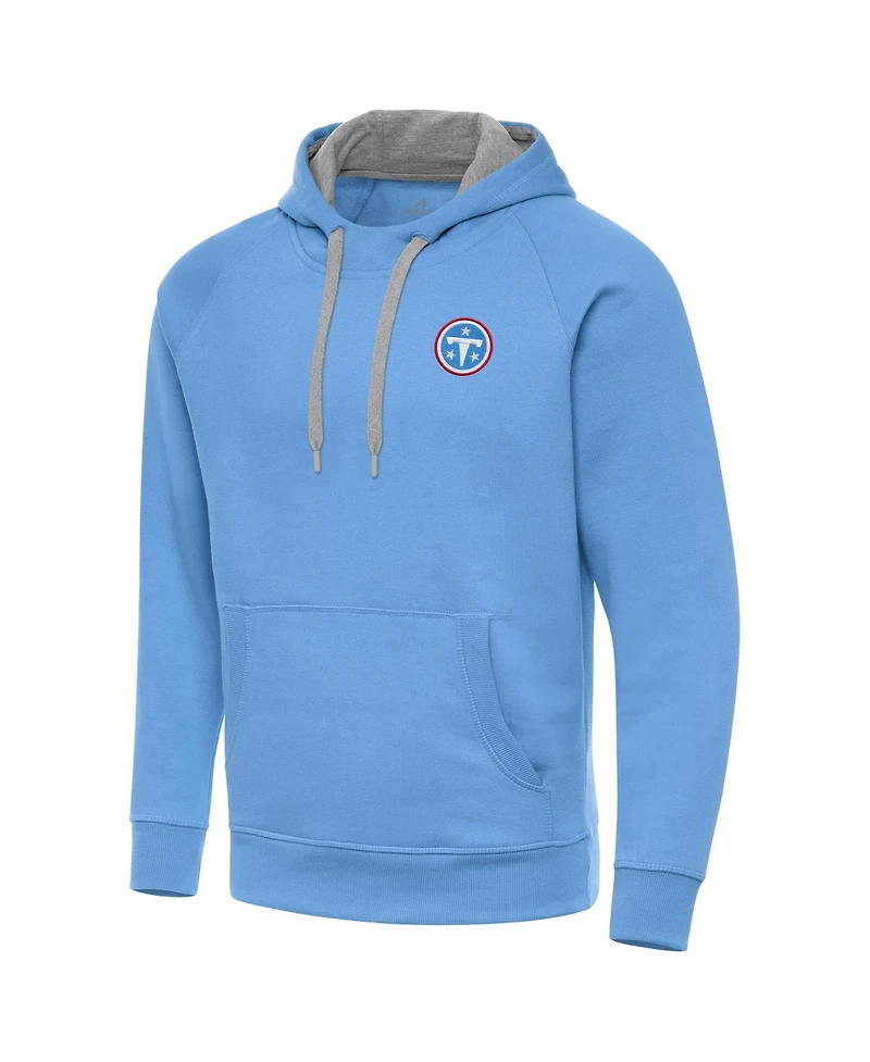 Antigua Men's Light Blue Tennessee Titans Victory Hoodie