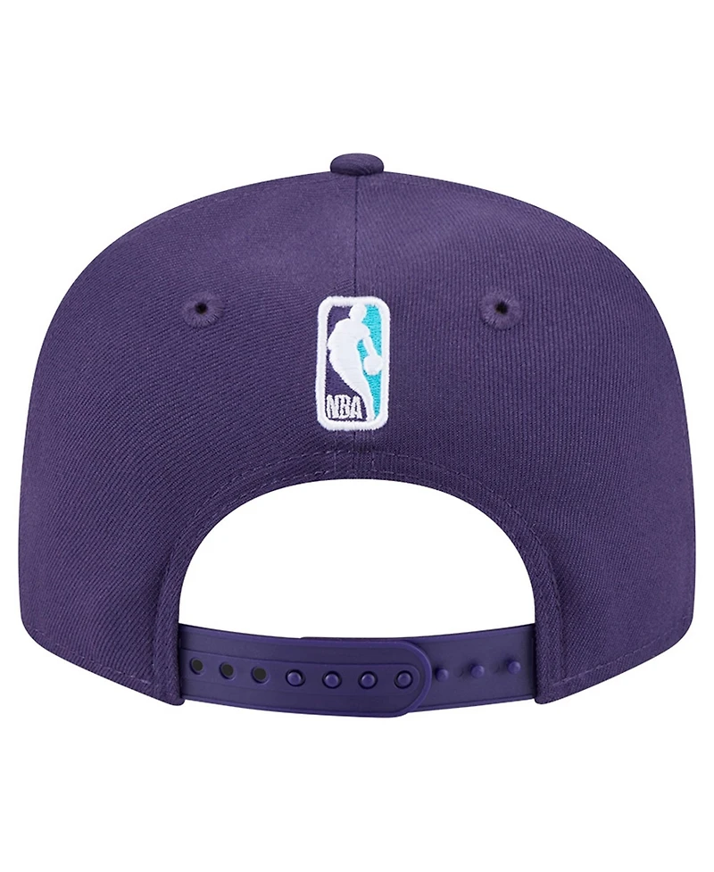 New Era Men's Purple Charlotte Hornets Two-Tone 9FIFTY Snapback Hat