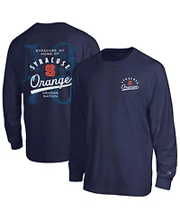 Champion Men's Navy Syracuse Orange Laminated All-Star Long sleeves T-Shirt