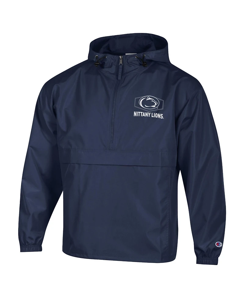 Champion Men's Navy Penn State Nittany Lions Delay Packable Half-Zip Jacket