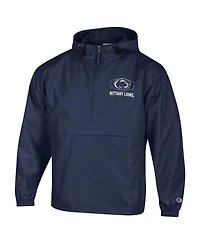 Champion Men's Navy Penn State Nittany Lions Delay Packable Half-Zip Jacket