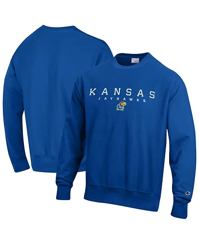Champion Men's Royal Kansas Jayhawks Relentless Reverse Weave Sweatshirt
