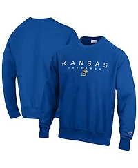 Champion Men's Royal Kansas Jayhawks Relentless Reverse Weave Sweatshirt