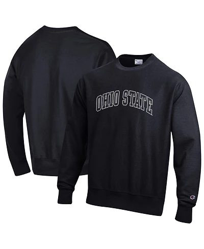 Champion Men's Black Ohio State Buckeyes Reverse Weave Crewneck Sweatshirt