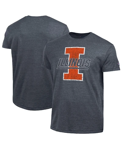 Champion Men's Navy Illinois Fighting Illini Vintage Triumph Tri-Blend T-Shirt