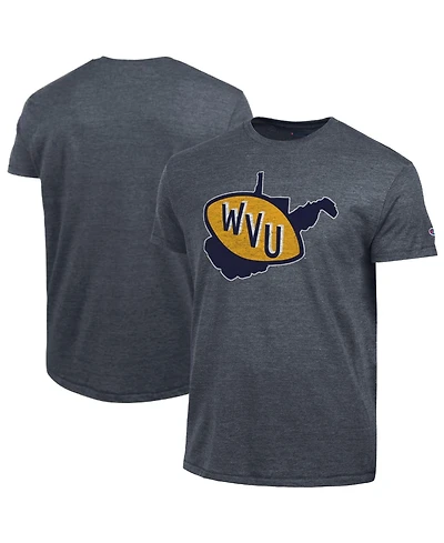 Champion Men's Navy West Virginia Mountaineers Vintage Triumph Tri-Blend T-Shirt