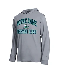 Champion Men's Gray Notre Dame Fighting Irish High Motor All-Star Long sleeves Hooded T-Shirt