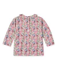 Florence Eiseman Big Girls 7-8 Floral Knit Long Sleeve Blouse