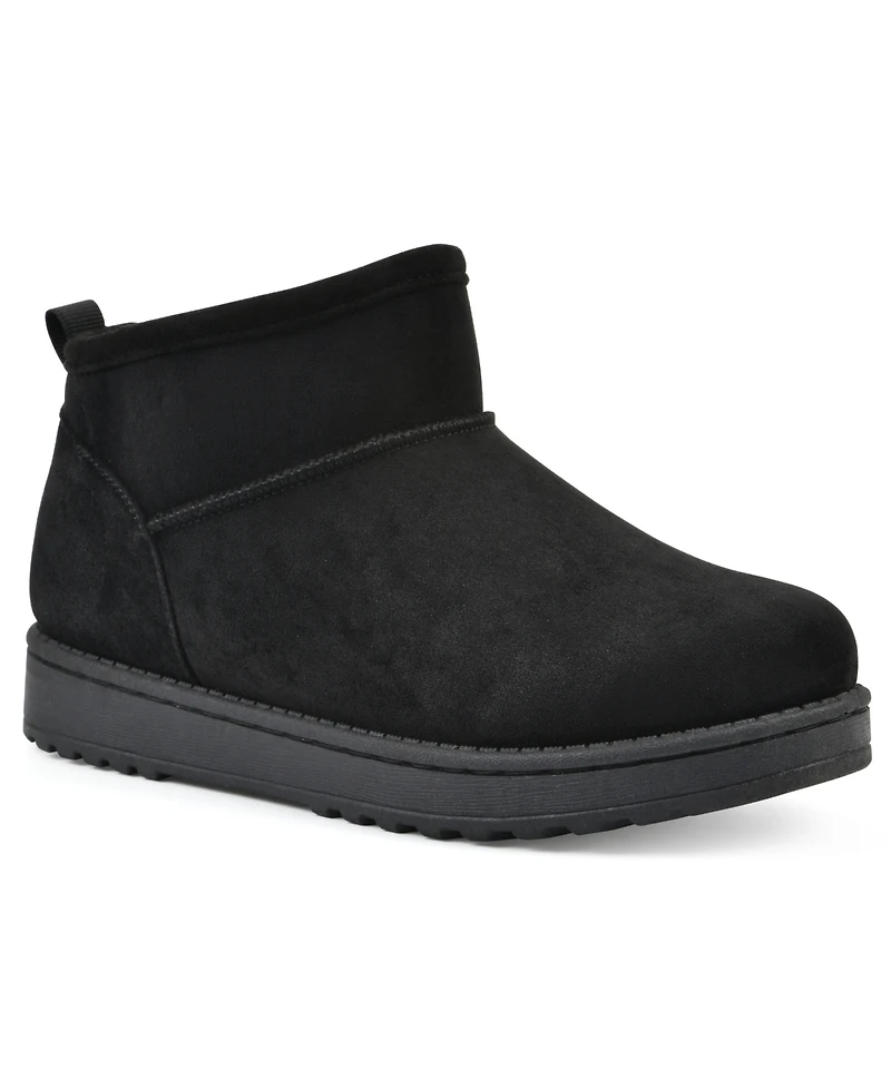 White Mountain Women's Inspa Faux Fur Pull-On Booties