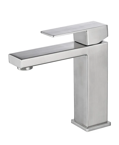 Thirtypeachy Single Handle Waterfall Bathroom Sink Faucet, Stainless Steel Deck-Mounted Vanity Faucet with Hot and Cold Control