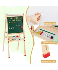 Sugift 3-in-1 Double-Sided Art Easel with Paper Roll