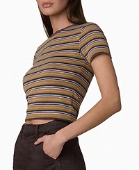 Joe's Jeans Women's Crewneck Pull-On Baby T-Shirt