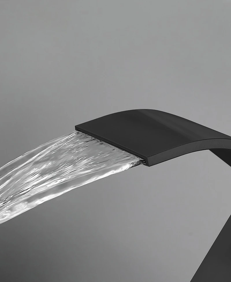 Thirtypeachy Single Handle Waterfall Bathroom Sink Faucet, Stainless Steel, Hole Modern Vanity Tap