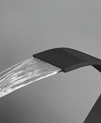 Thirtypeachy Single Handle Waterfall Bathroom Sink Faucet, Stainless Steel, Hole Modern Vanity Tap