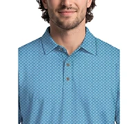 Pga Tour Men's Essential Geo Printed Regular-Fit Polo Shirt