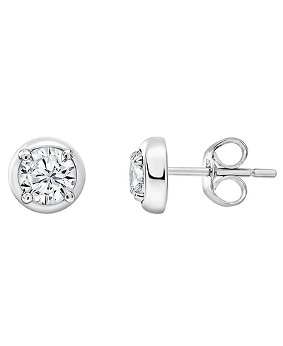 Macy's Lab-Grown White Sapphire (3/4 ct. t.w.) Stud Earrings in Sterling Silver