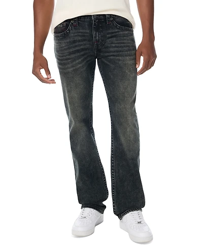 True Religion Men's Ricky Embroidered Flap Straight Jeans