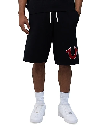 True Religion Men's Knit Logo Shorts, 8.75" Inseam