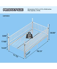 Streamdale Furniture Sturdy Metal Bed Frame for Kids, Teens, and Adults