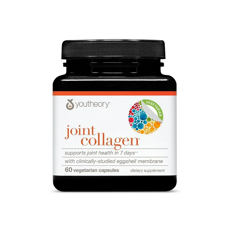 Youtheory Joint Collagen Vegetarian Collagen Supplement with Nem Eggshell Membrane and Boswellia Extract 60 Vegetarian Capsules