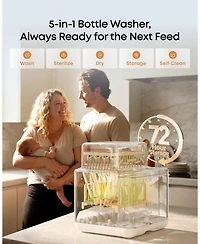 eufy Security Baby Bottle Washer S1, Sterilizer and Dryer | 3D HydroBlast Cleaning, 212degree(s)F Steam Sterilizer