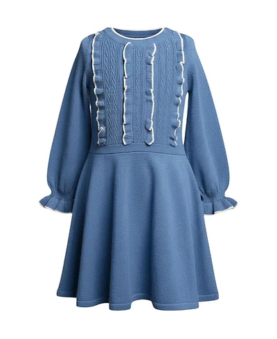 Hope & Henry Toddler Girls (2T-5T) Organic Ruffle Bodice Sweater Dress