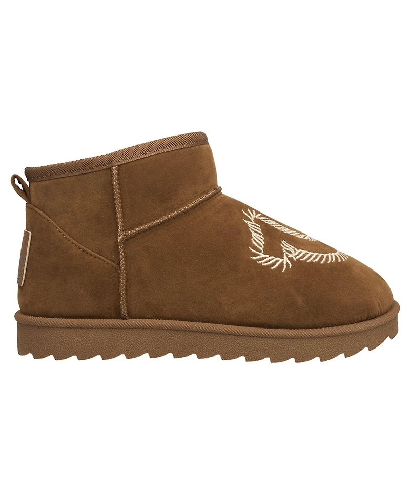 True Religion Women's Dua Faux Suede Horseshoe Logo Boot